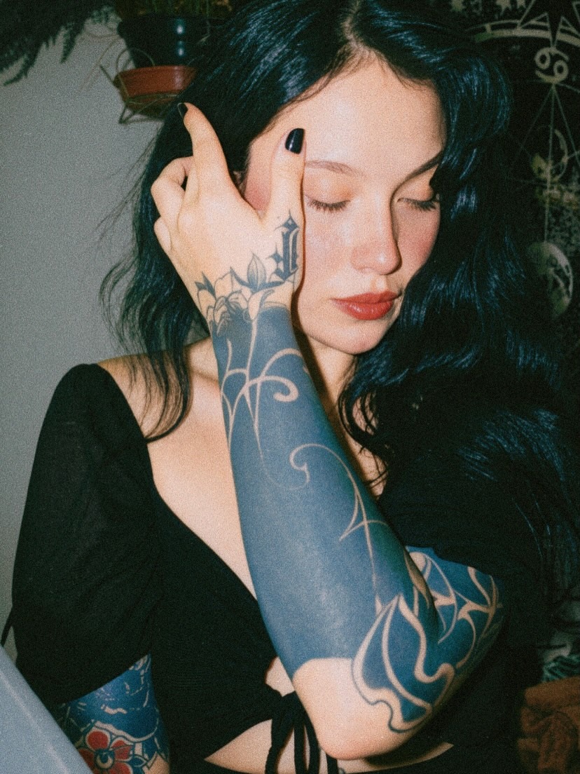 Symbolic dark feminine tattoo aesthetics Tattoo Design