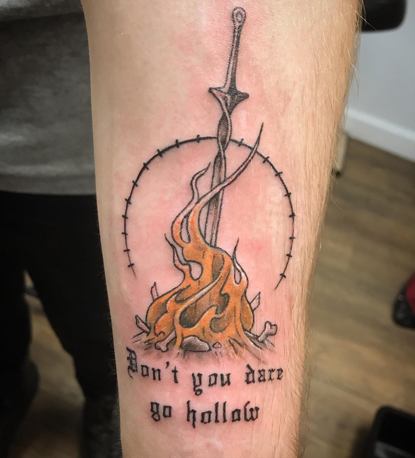 Bonfire Sword Dark Souls Tattoo Tattoo Design