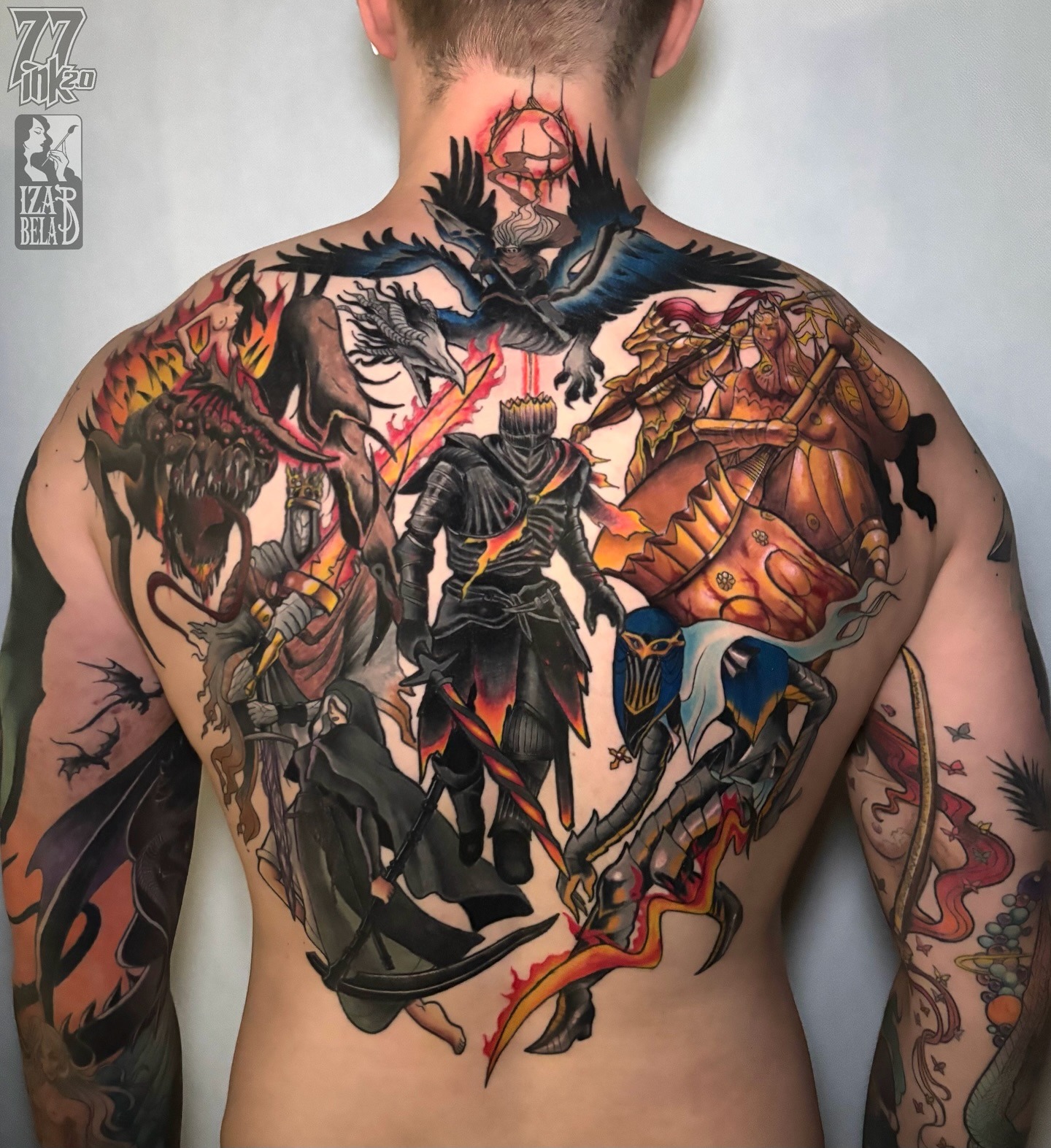 Dark Souls Boss Collage Back Tattoo Tattoo Design