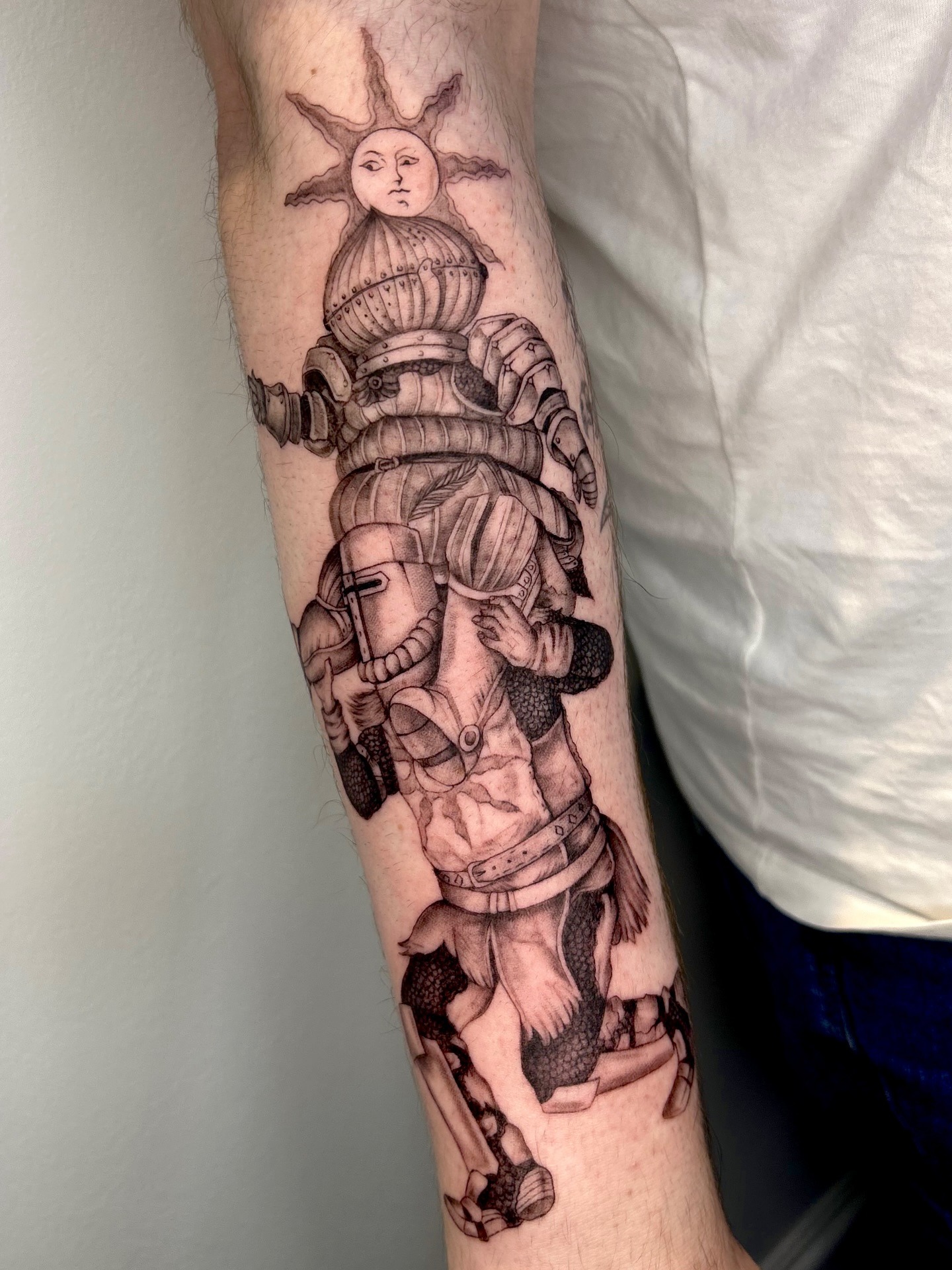 Solaire and Onion Knight Dark Souls Tattoo Tattoo Design