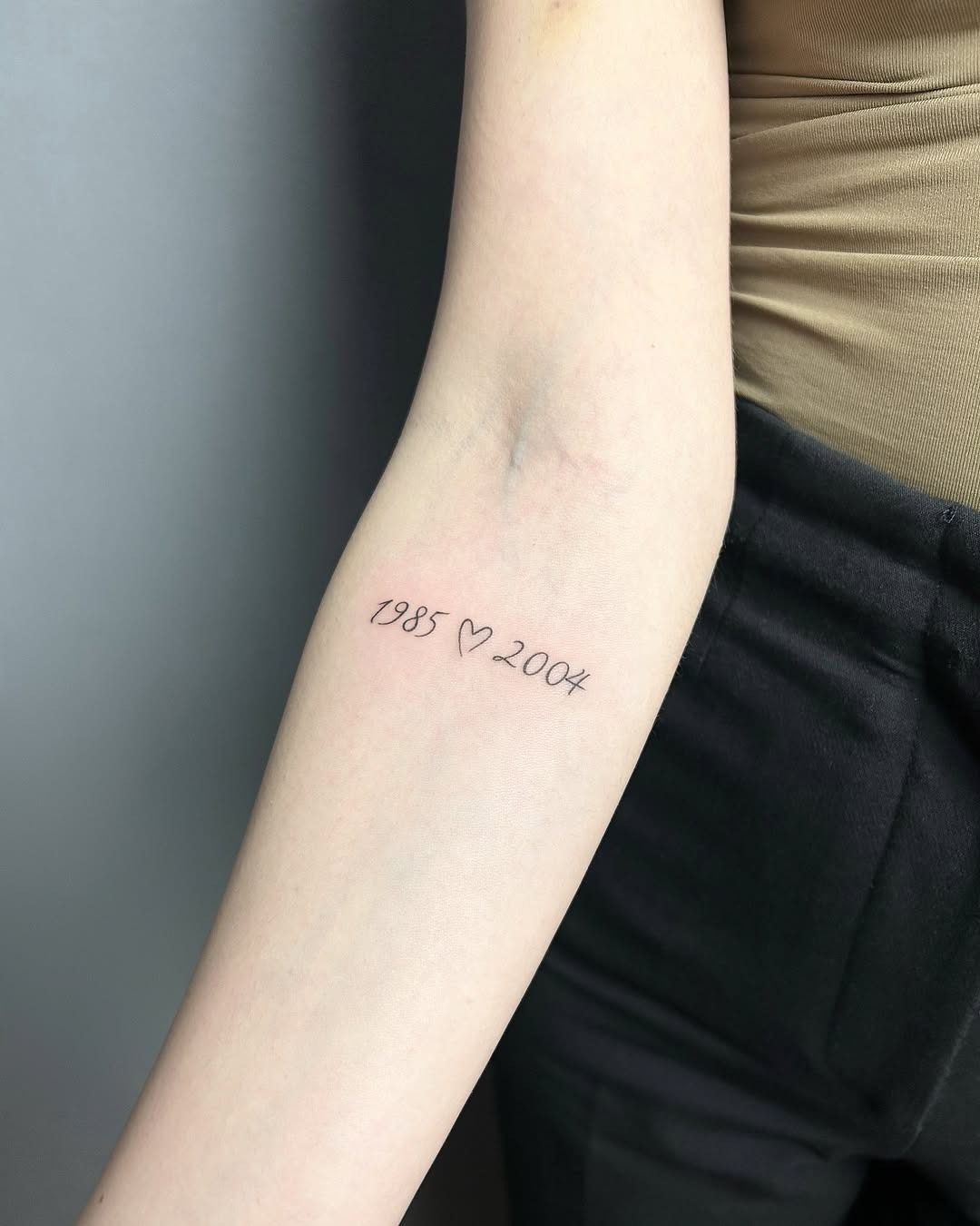 Minimalist Date Tattoo Celebrating Two Years Tattoo Design