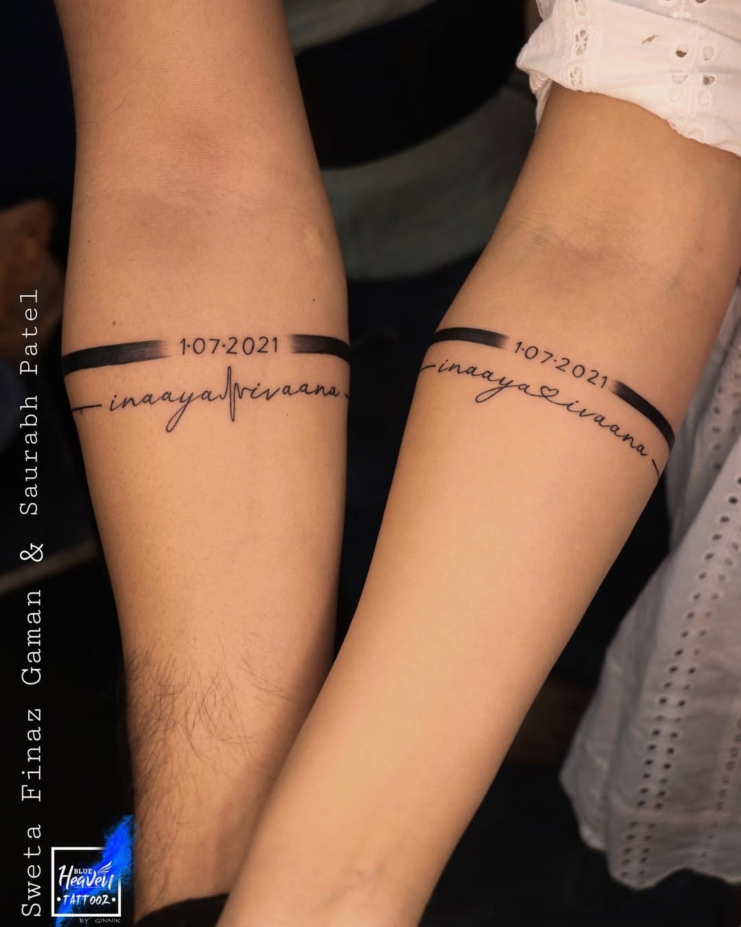 Stylish date tattoos with infinity design Tattoo Design