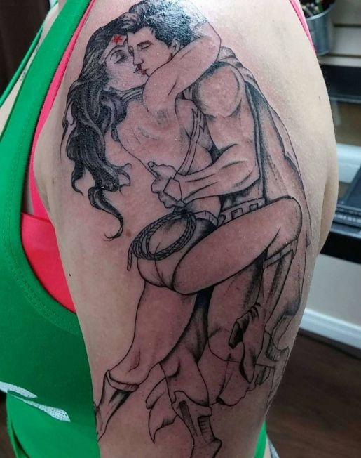 Bold Wonder Woman Outline Tattoo Tattoo Design