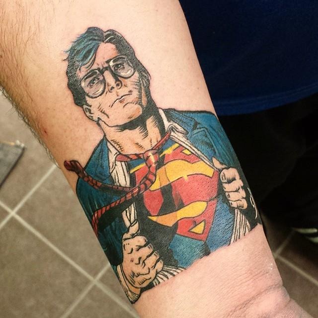 Clark Kent to Superman Tattoos Dc Comic Tattoos Tattoo Design