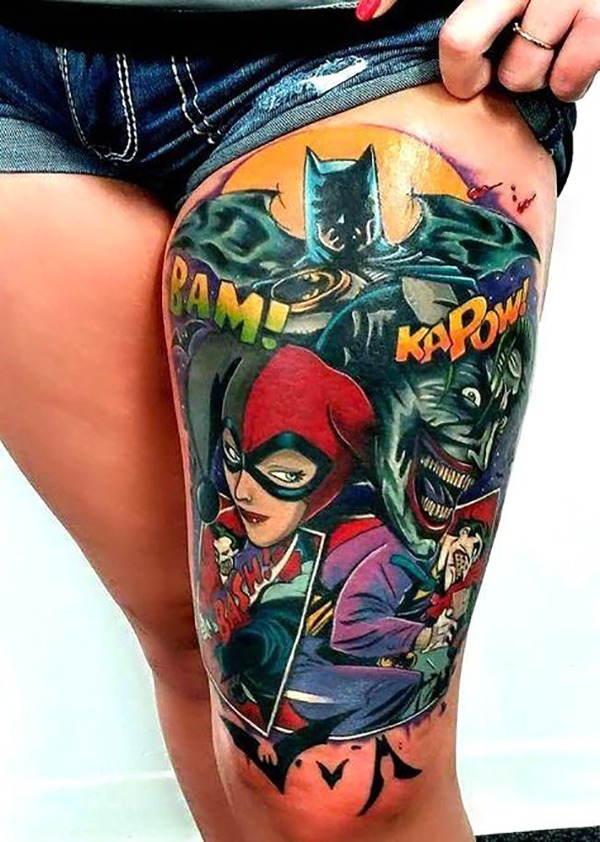 Classic Comic-Style Batman vs Joker Tattoos Dc Comic Tattoos Tattoo Design