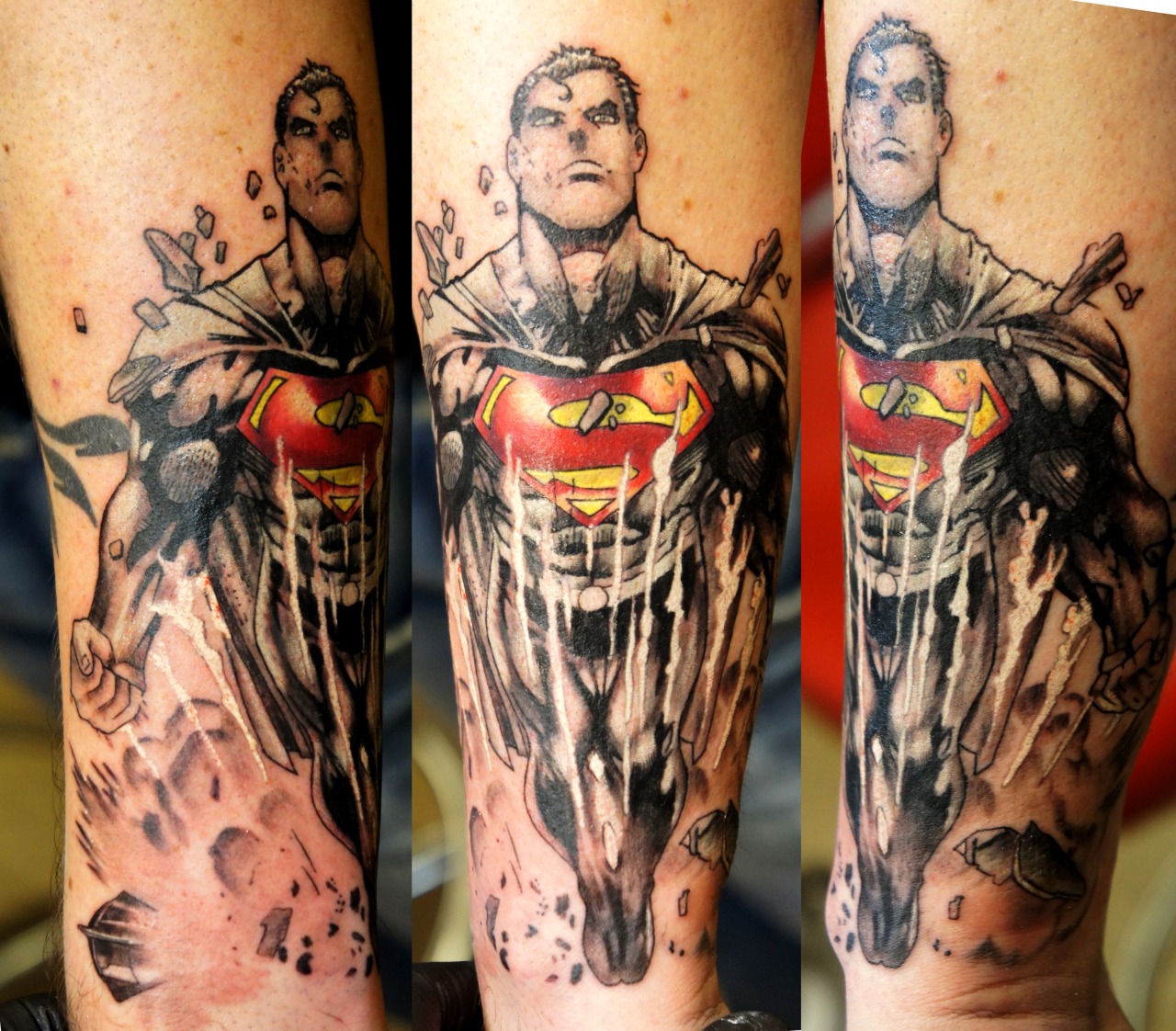 Cool Flying Superman Tattoos Design Dc Comic Tattoos Tattoo Design