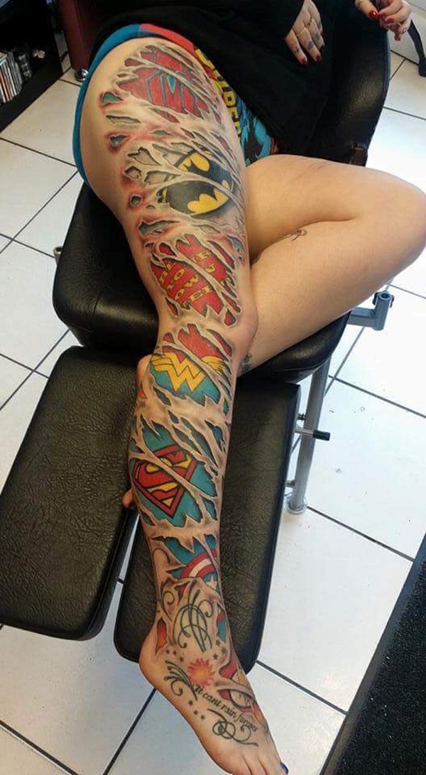 DC Comic Characters Ripping Through Skin Tattoos Logo Tattoos Tattoo Design