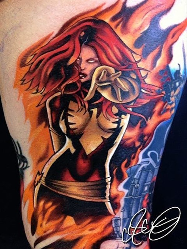 Dc Comics Captivating Dark Phoenix Tattoo Idea Tattoo Design