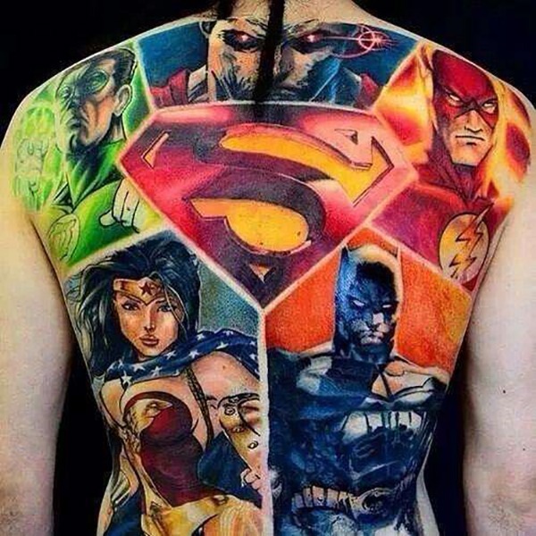 Dc Comics Character Collage Design Tattoo Design