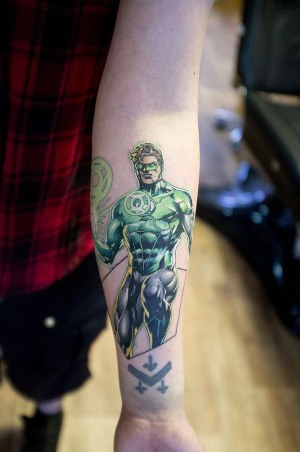 Dc Comics Comic-Style Green Lantern Tattoo Tattoo Design