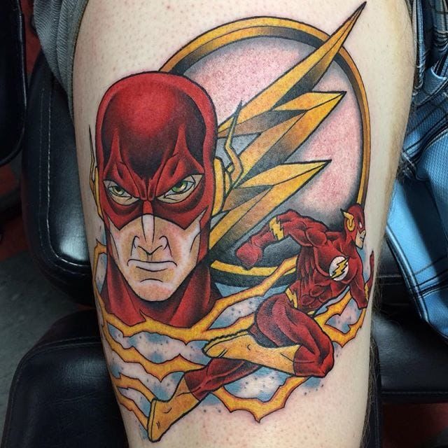 Dc Comics The Flash Classic Colored Tattoo Tattoo Design