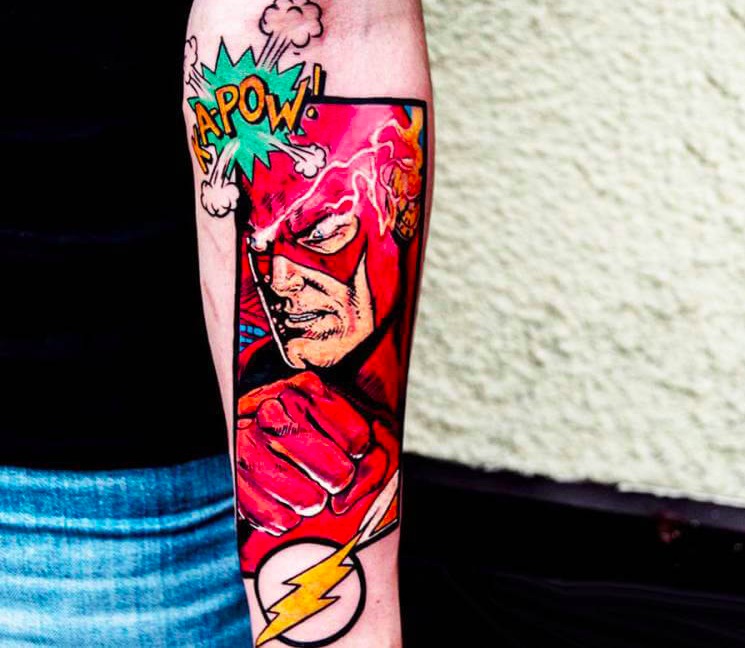Dc Comics The Flash Comic Book Style Tattoo Tattoo Design
