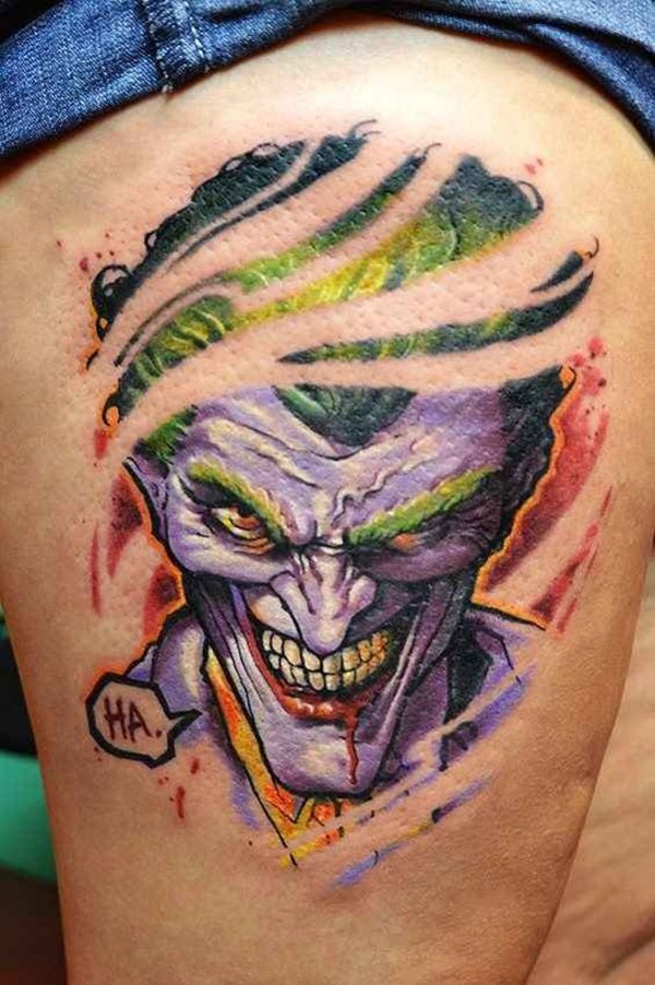 Epic Green & Purple Tattoos Idea Dc Comic Tattoos Tattoo Design