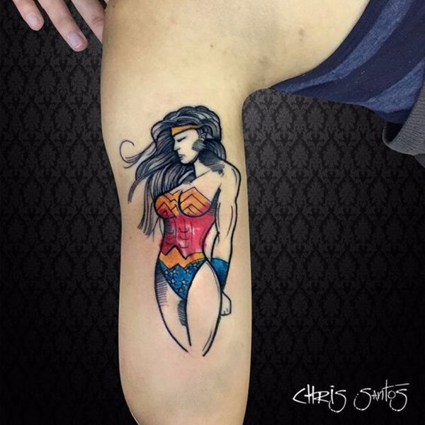 Simple Wonder Woman Tattoo Idea Tattoo Design