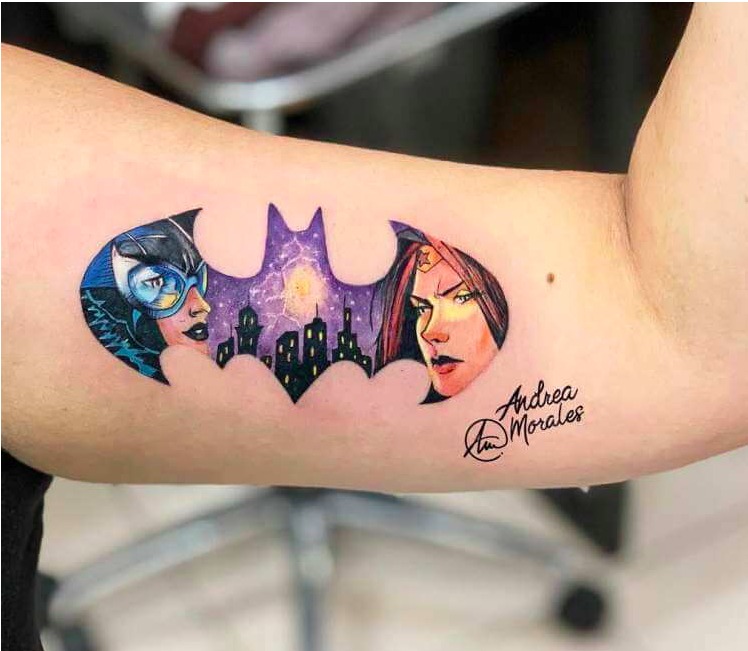 Small Bat-Shaped DC Tattoo Idea Dc Comic Tattoos Tattoo Design