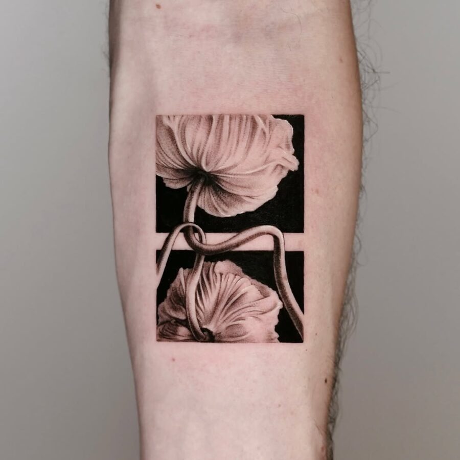 Intricate dead flower tattoo design and style Tattoo Design