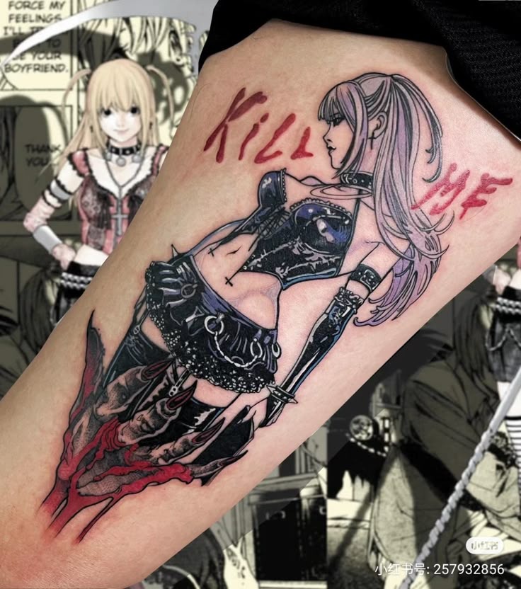 Bold Misa Amane Statement Piece Tattoo Design
