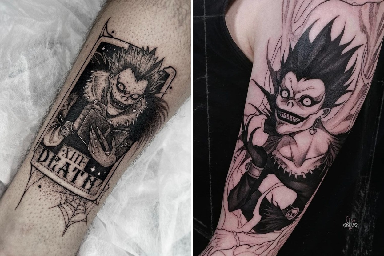 25 Dark Death Note Tattoo Ideas That Are Stylish And Impossible To Ignore Featured Lookbook Collage