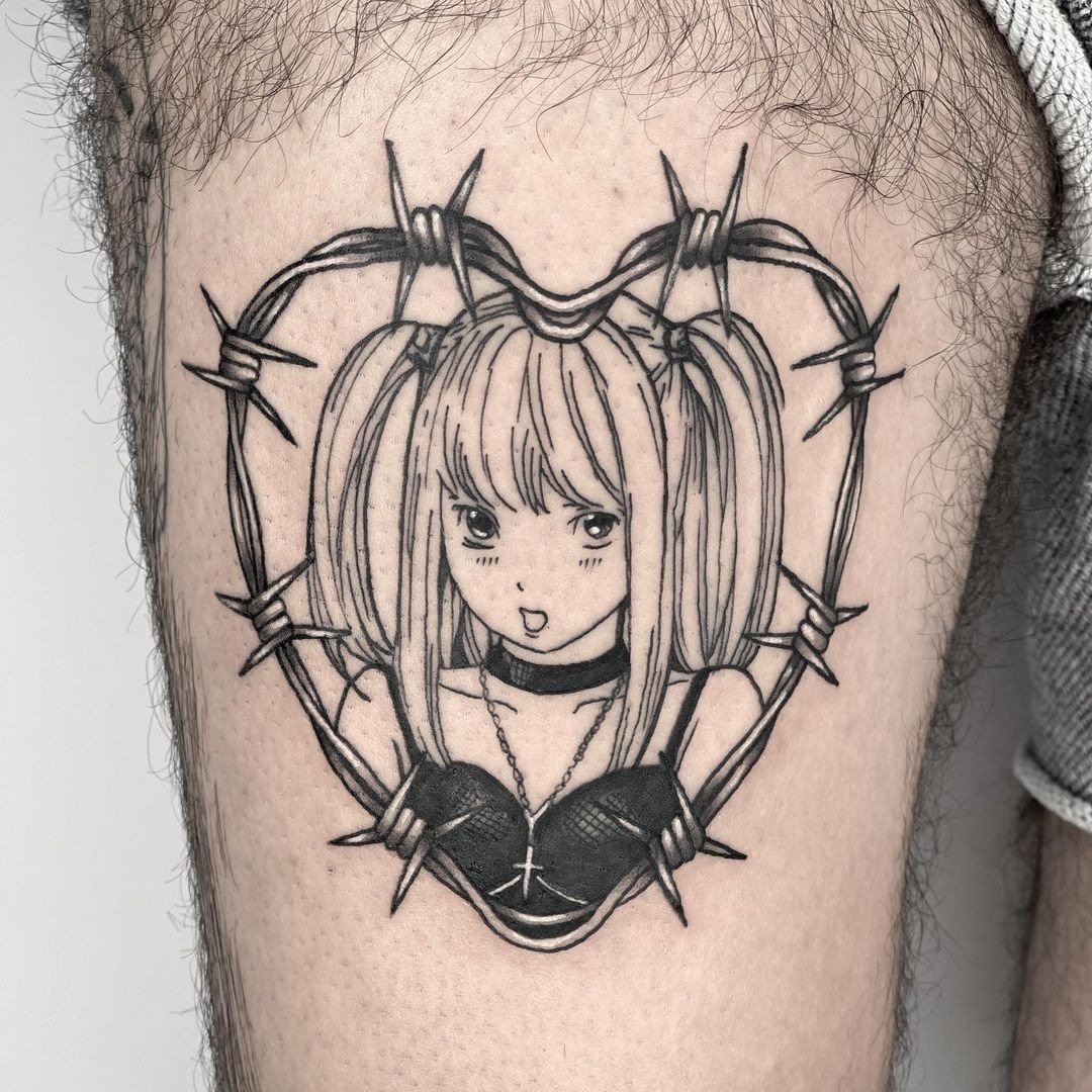 Misa-Inspired Heart Frame Tattoo Tattoo Design