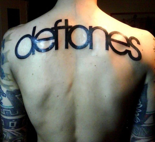 Bold Back Script Statement Tattoo Design