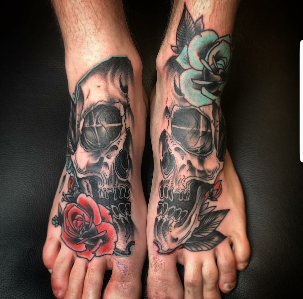 Matching Skull Foot Tattoos Tattoo Design