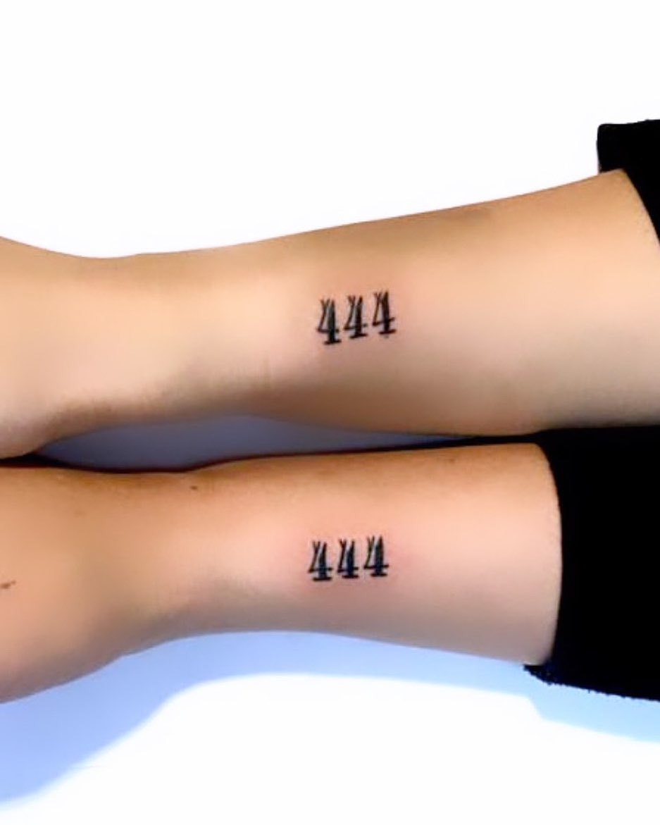 Minimalistic 444 Tattoo on Forearm Tattoo Design