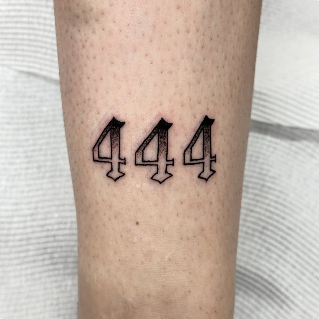 Symbolic 444 tattoo design for personal meaning Tattoo Design
