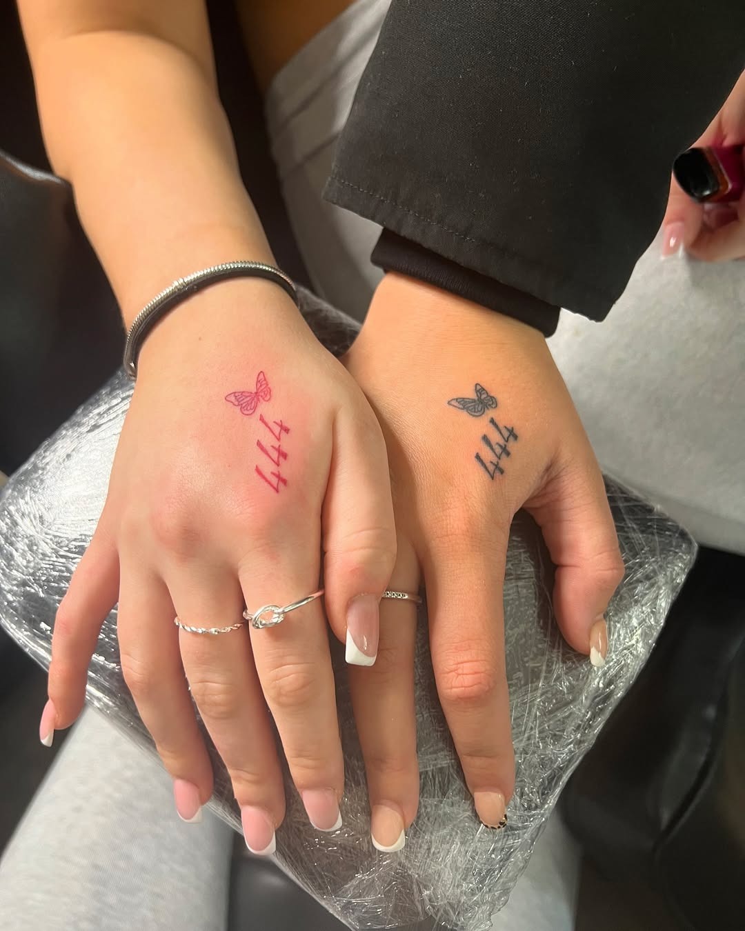 Unique 444 tattoos with butterfly accents Tattoo Design