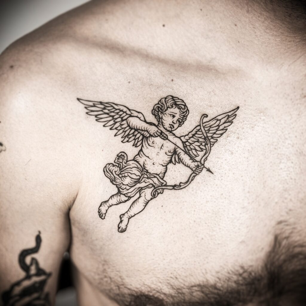 Cupid's Arrow Angel Tattoo Tattoo Design