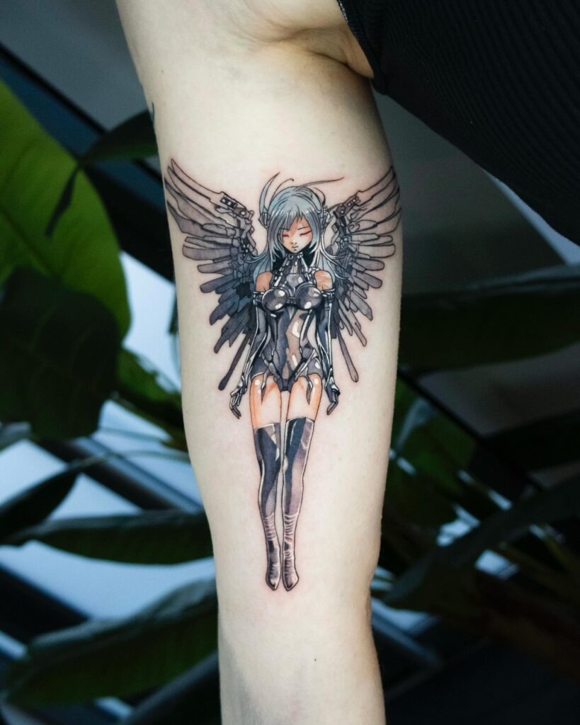 Cybernetic Angel Tattoo Tattoo Design