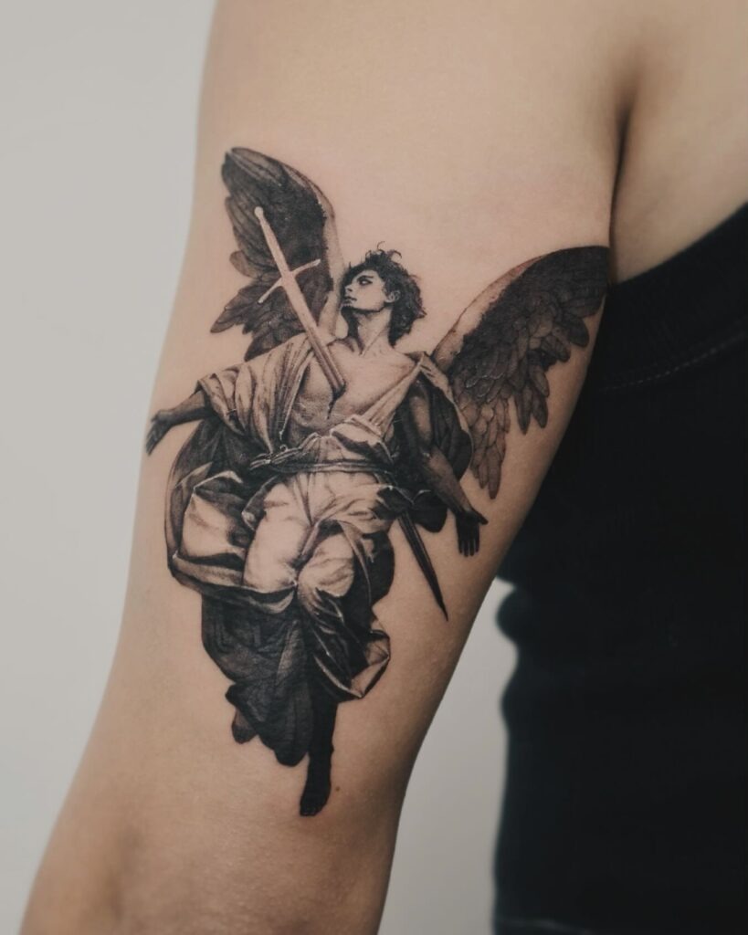 Fallen Warrior Angel Tattoo Tattoo Design