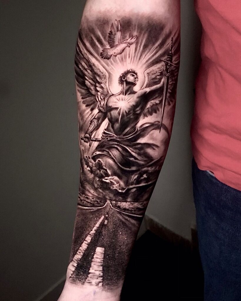 Heavenly Guardian Angel Tattoo Tattoo Design