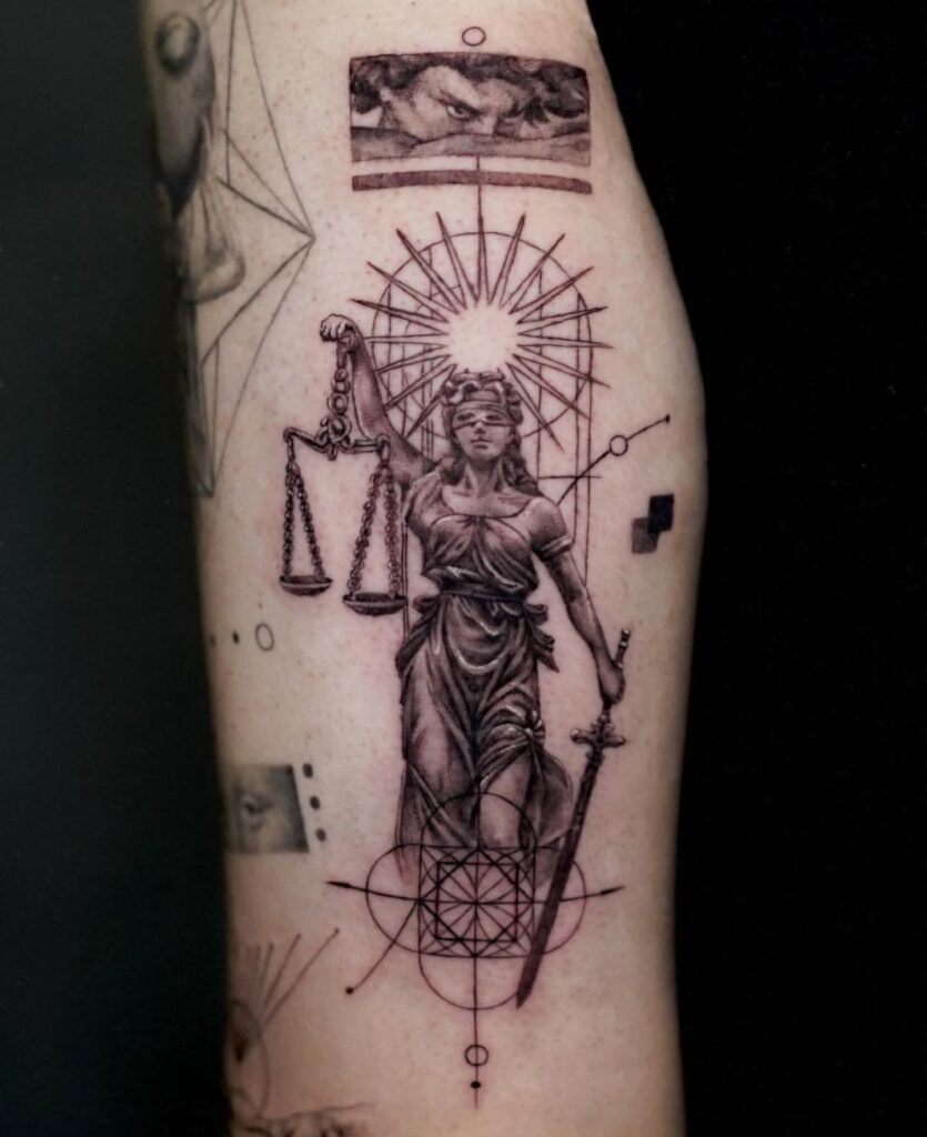 Lady Justice Symbolic Tattoo Tattoo Design