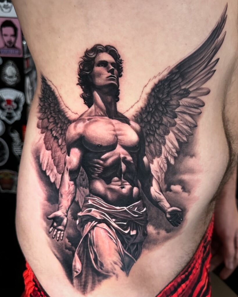 Majestic Guardian Angel Tattoo Tattoo Design