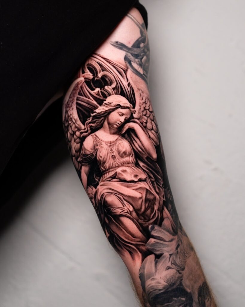Resting Angel Memorial Tattoo Tattoo Design