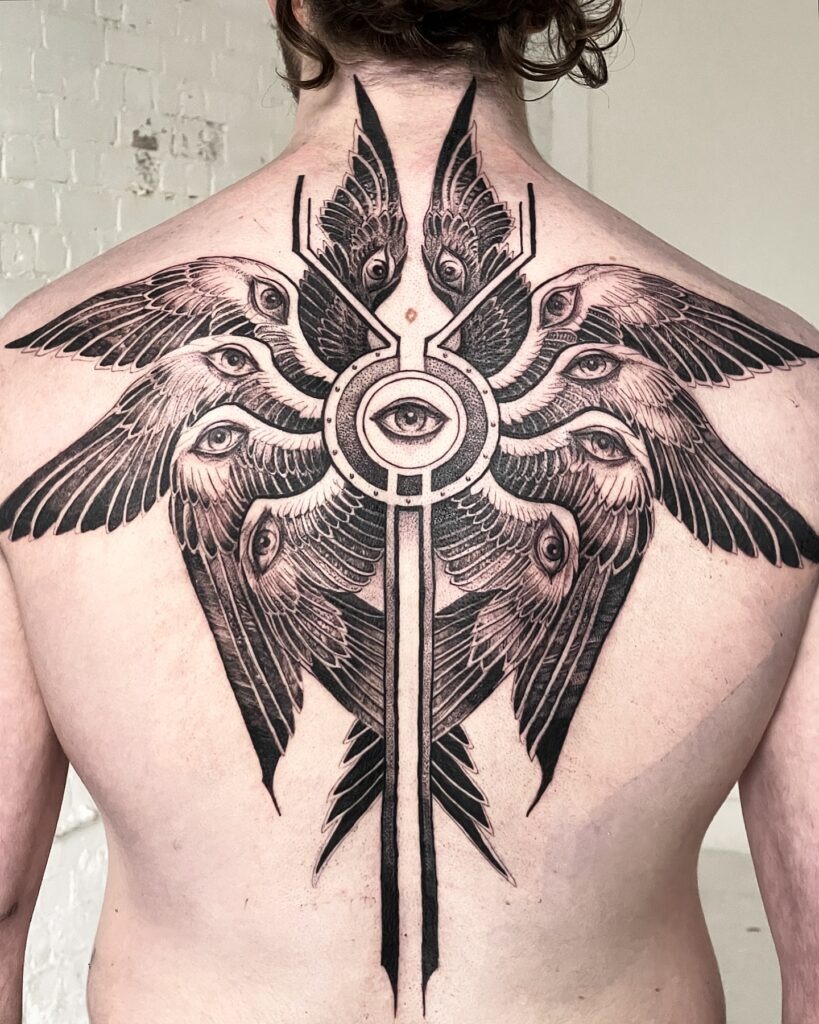 Seraphim Sacred Geometry Back Tattoo Tattoo Design