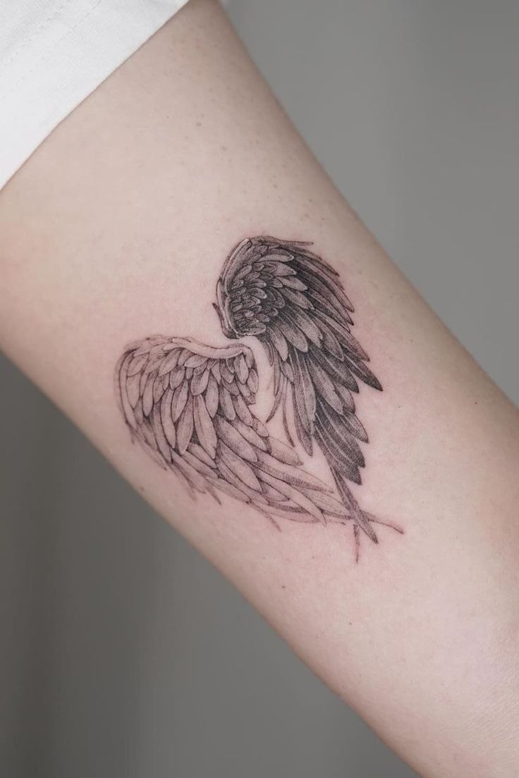 Abstract Fallen Wings Back Tattoo Tattoo Design