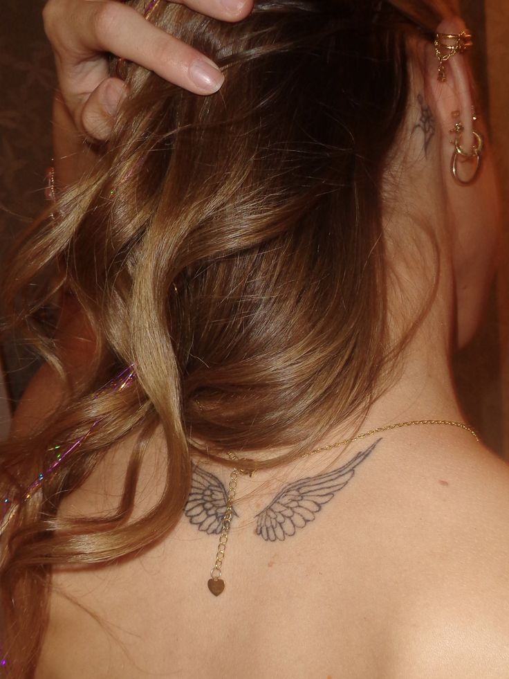 Soft Neck Wings Tattoo Tattoo Design