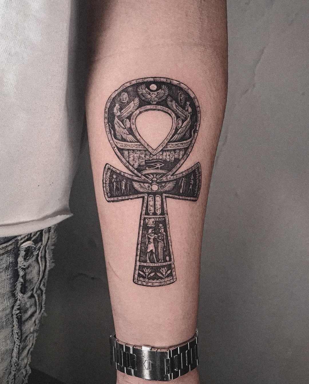 Intricate ankh and eye tattoo design Tattoo Design