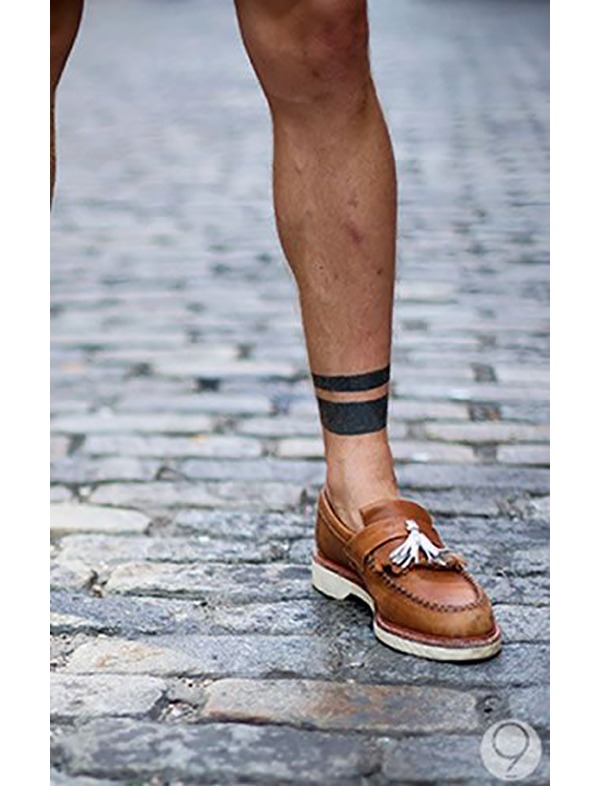 Bold Black Bands Circling ankle tattoo Tattoo Design