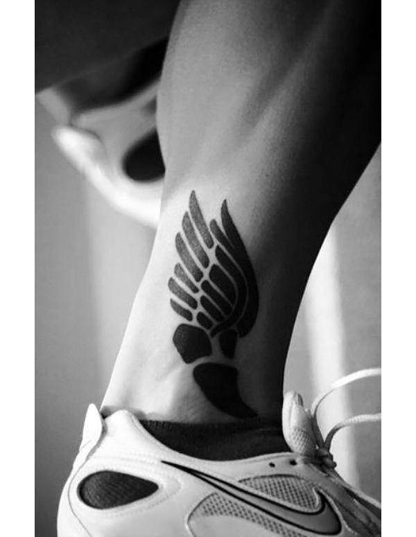 Simple Wings Attached to a Foot Tattoo Design