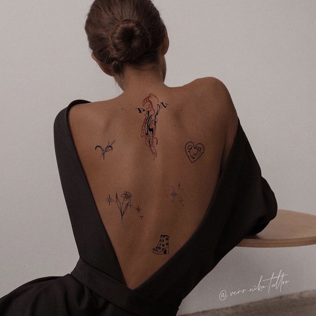 Elegant Aries Tattoos for a Unique Back Design Tattoo Design