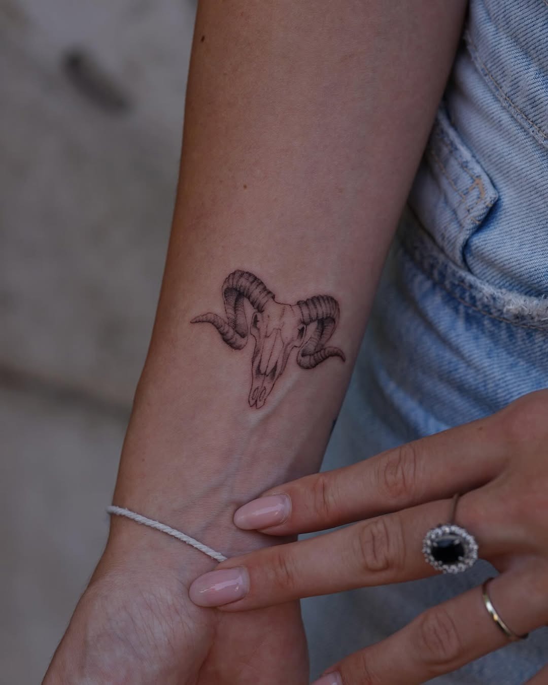 Minimalist Aries Ram Skull Tattoo Design Tattoo Design