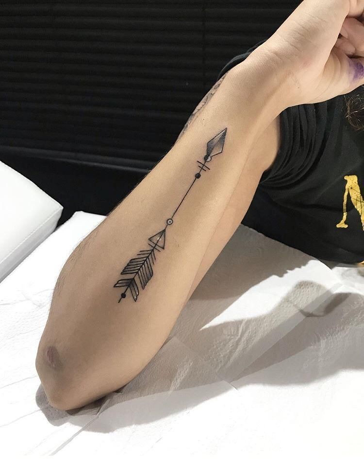 Arrow with Infinity Symbol Tattoo Design