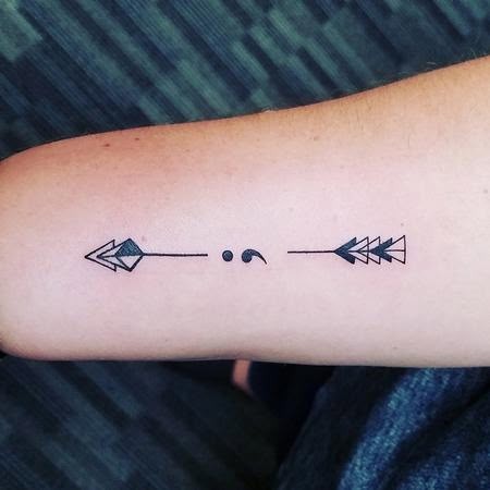 Broken Arrow Semicolon Tattoo Tattoo Design
