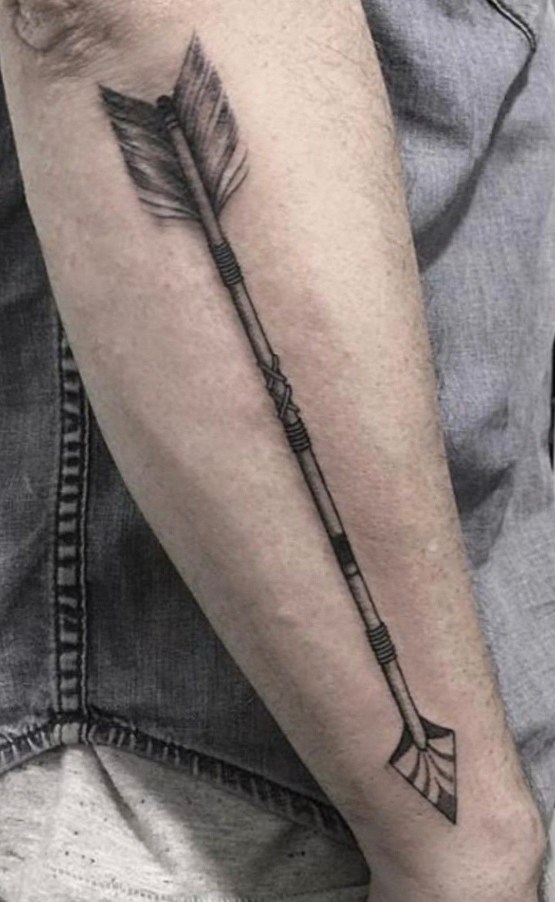 Geometric Feather Arrow Tattoo Tattoo Design