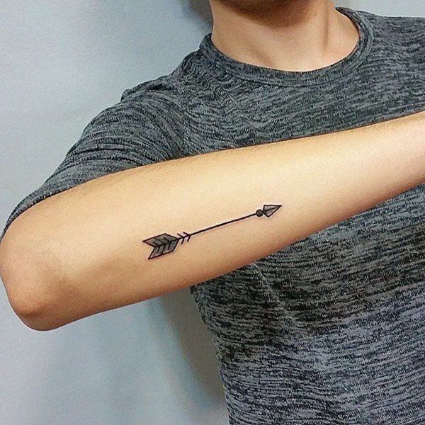 Simple Single Arrow Inner Arm Tattoo Tattoo Design