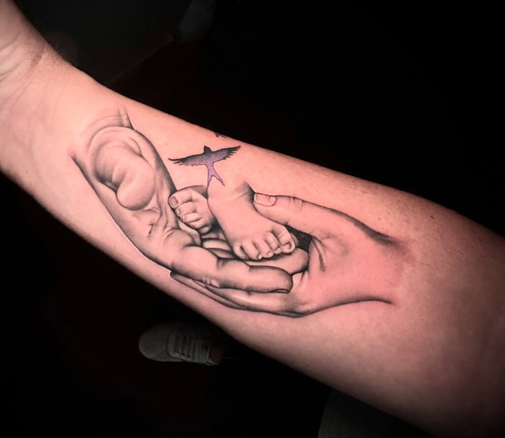 Butterfly and Baby Feet Tattoo Ideas Tattoo Design