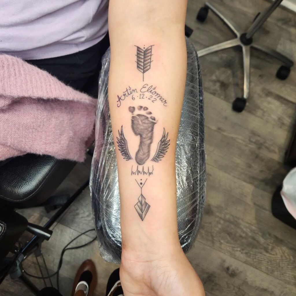 Memorial Baby Feet Tattoo Ideas Tattoo Design
