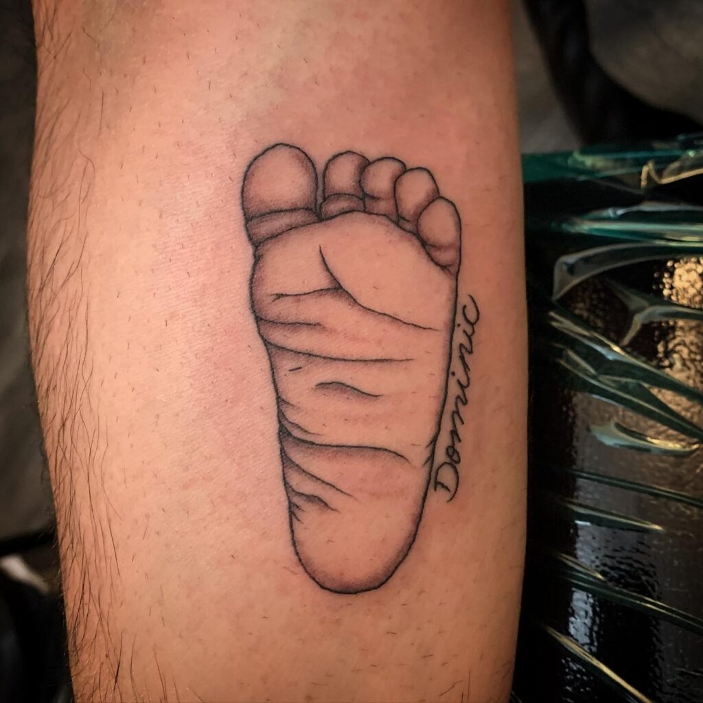 Sibling Baby Footprints Tattoo Tattoo Design